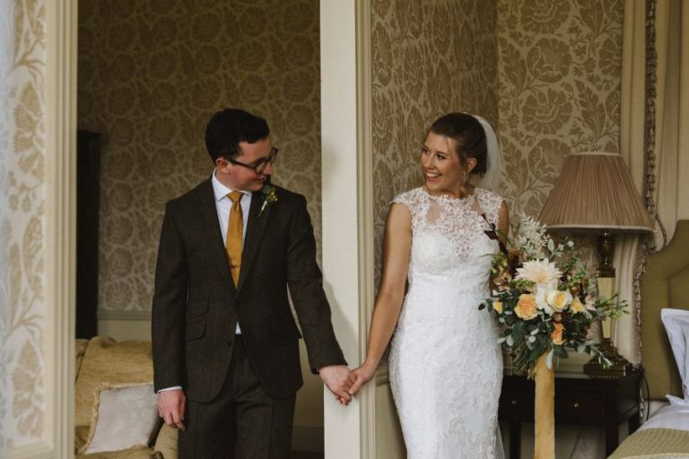 First look wedding photography